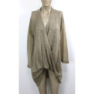 Kosmika Womens OS Sweater Pullover Open Knit Metallic Sparkle Mohair Blend Italy
